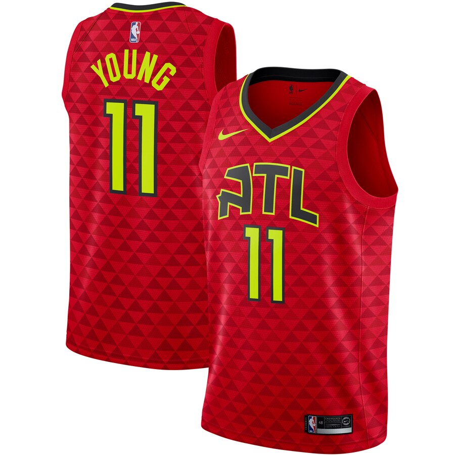 Men's Atlanta Hawks #11 Trae Young Red Stitched NBA Jersey